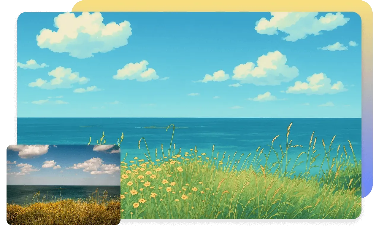 Konvertiere alle Bilder in Kunst im Studio Ghibli-Stil