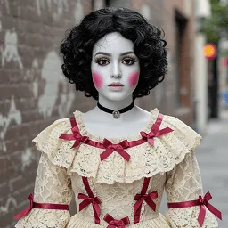 Heimgesuchte Porzellanpuppe