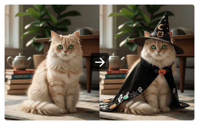 Try on Virtual Pet Halloween Costumes with AI, 100% Free