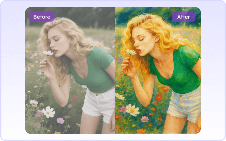 写真を手作りの絵画に変更する Feature