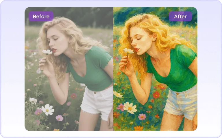 Change Photos to Hand-Made Paintings Feature