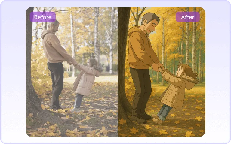 Convert Photo to Ghibli-Style Feature
