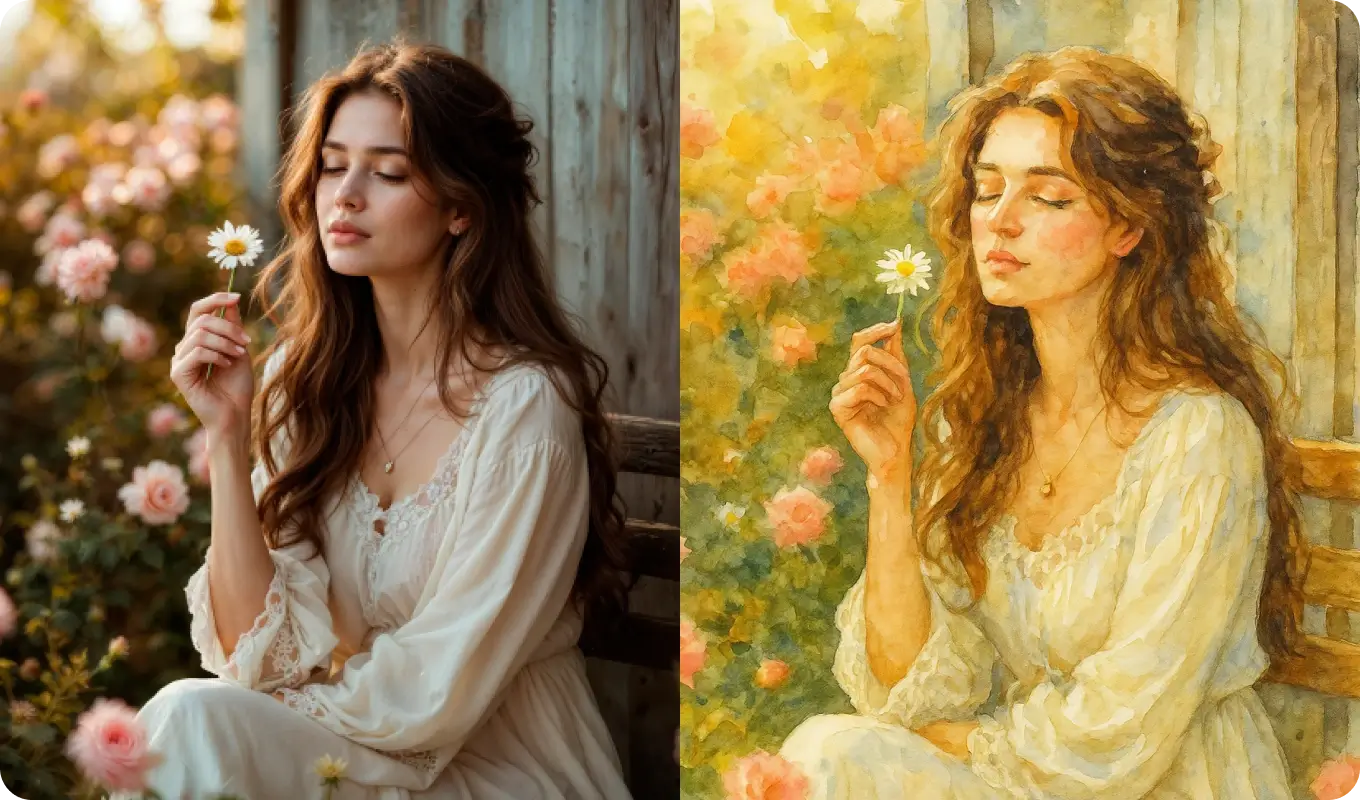 Fotos ändern zu Handgemachte Gemälde