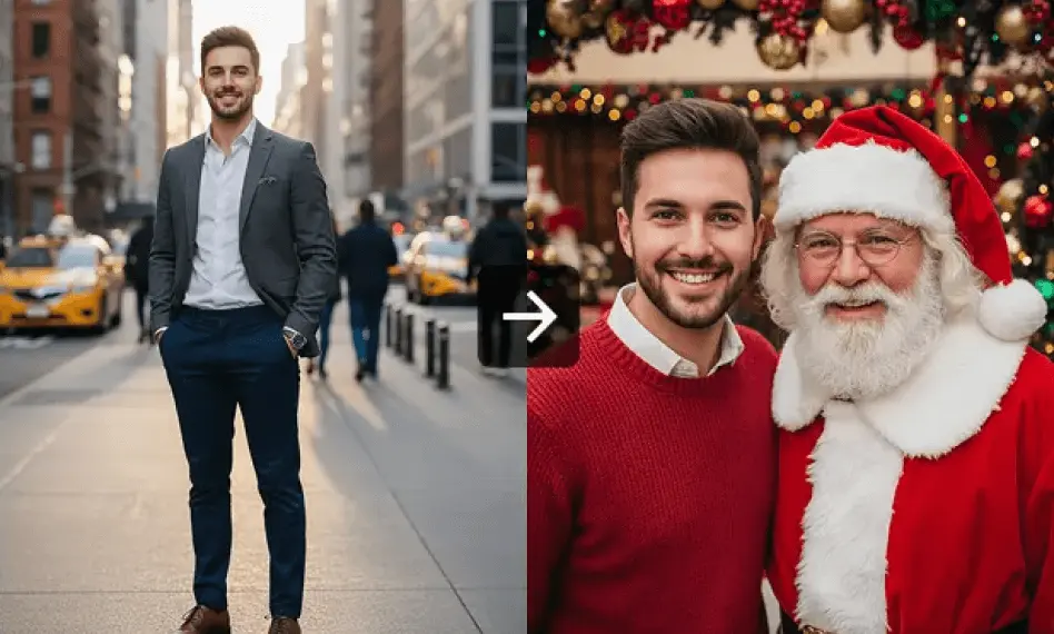 無料で任意の写真にクリスマスフィルターを瞬時に追加