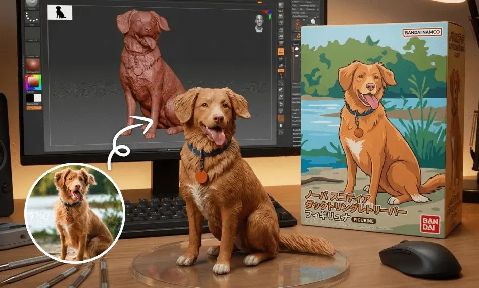 無料でナノバナナAI 3Dフィギュアを生成する