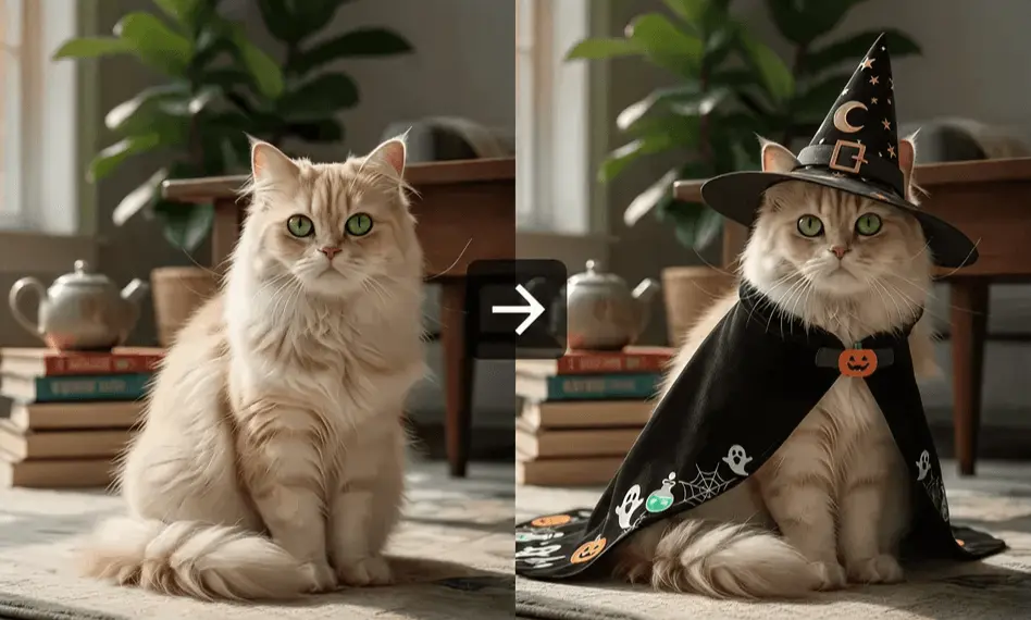 Subukan ang Virtual Pet Halloween Costumes gamit ang AI, 100% Libre