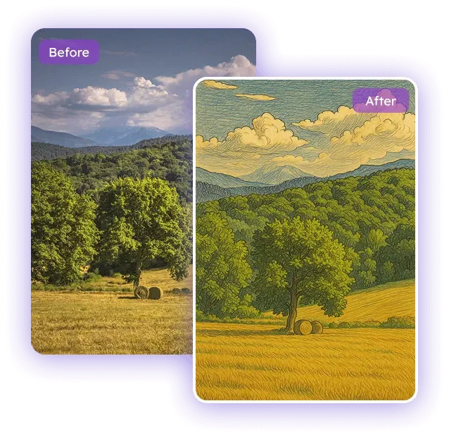 Foto till Illustration: Omvandla foto till illustration online gratis