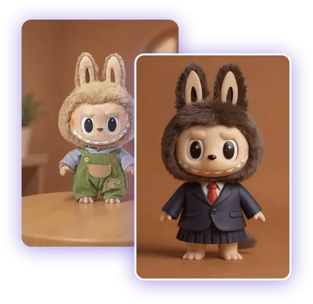 高度にカスタマイズされた衣装、表情、背景