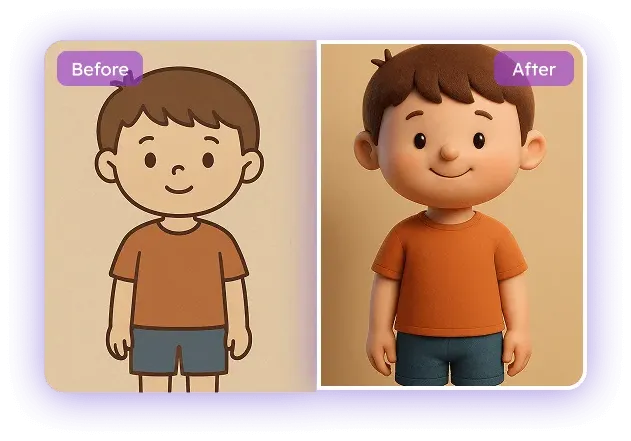 Generator Gambar Gaya 3D AI Satu Klik—Tanpa Keterampilan Desain Diperlukan