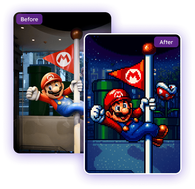 無料ピクセルアートジェネレーター：オンラインでピクセルアートを作成、サインアップ不要