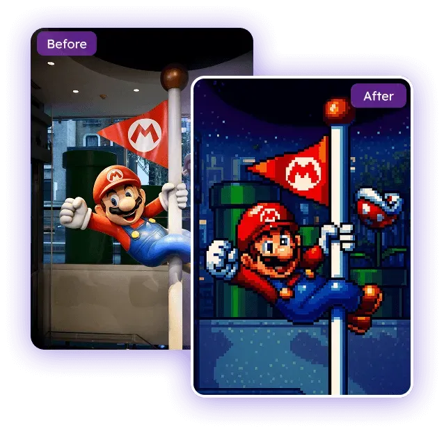 Ücretsiz Piksel Sanatı Üretici: Çevrimiçi Piksel Sanatı Oluştur, Kayıt Olmadan