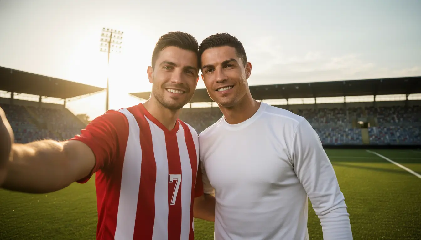 Sample Selfie With Celebrities Demo2