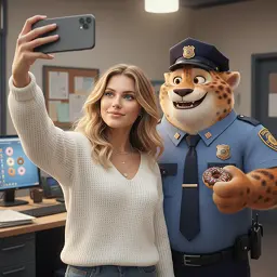 Selfie kasama si Opisyal Clawhauser