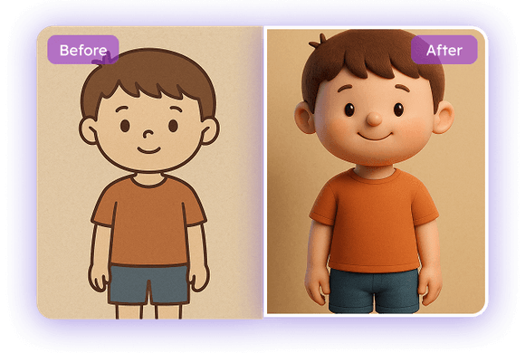 원클릭 AI 3D 스타일 이미지 생성기—디자인 기술 불필요