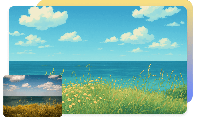 Konvertiere alle Bilder in Kunst im Studio Ghibli-Stil