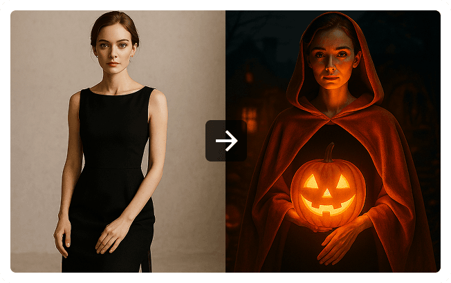 無料のAIハロウィンフィルターを追加 - サインアップ不要