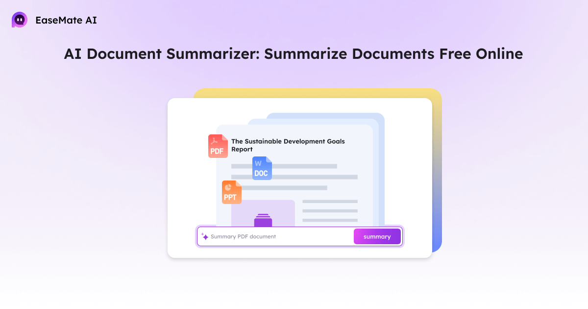 AI Document Summarizer: Summarize Any Document Instantly Free EaseMate AI AI Document Summarizer: Summarize Any Document Instantly Free EaseMate AI