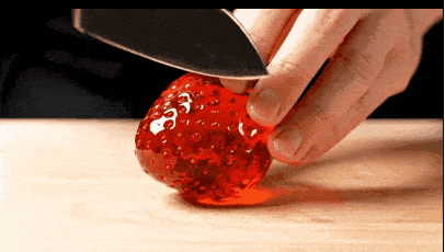 cut strawberry asmr