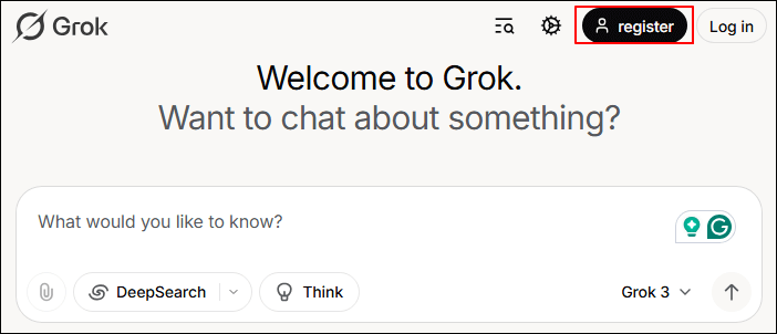 click registry on grok