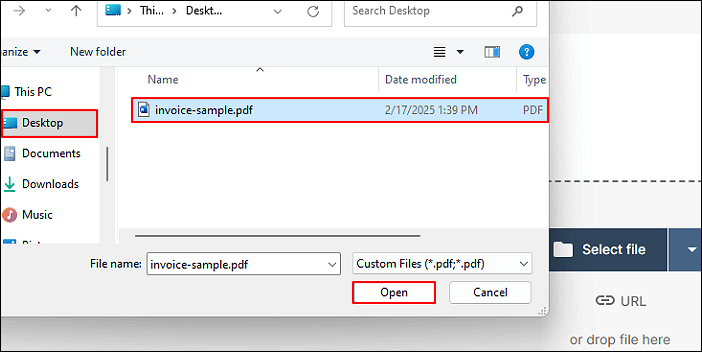input pdf click open to upload to pdfcreator online