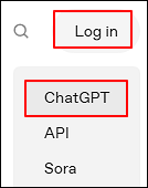 log in chatgpt