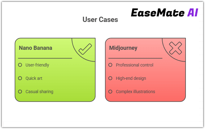 nano banana vs midjourney user cases